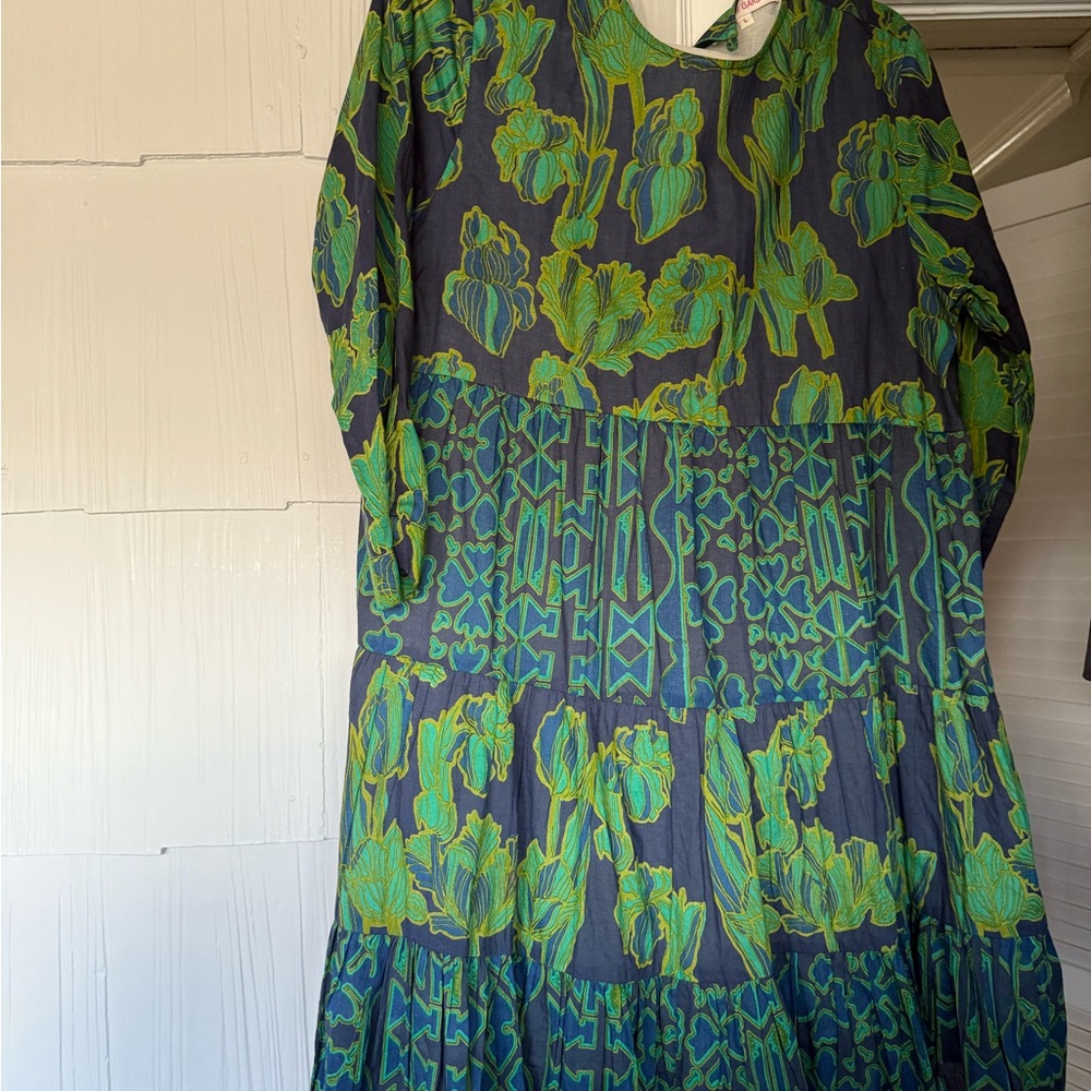 Ro’s Garden Floral Green and Blue Dress from tuckernuck